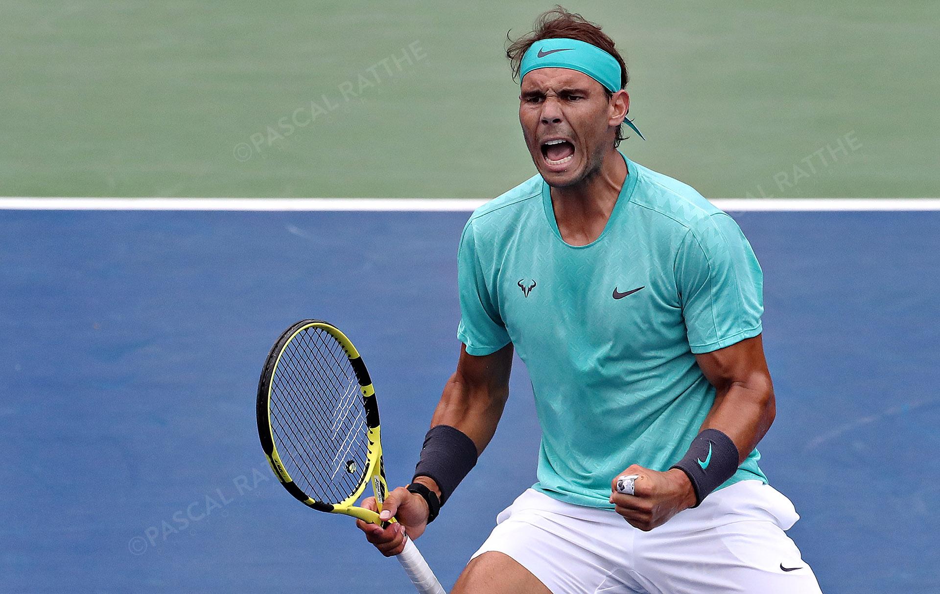 célébration de Rafael Nadal est un joueur de tennis espagnol à la coupe rogers 2019
